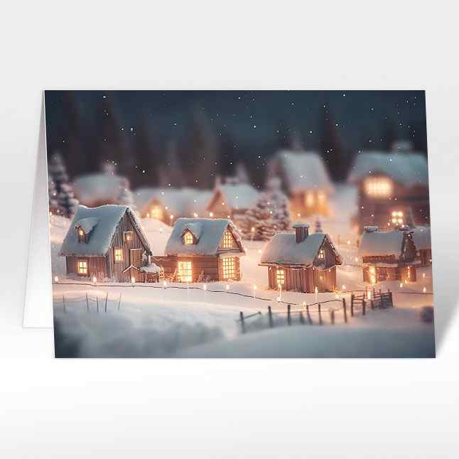Weihnachtskarte "christmas village" A6