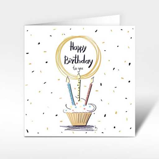 Geburtstagskarte "Törtchen mit 3 Kerzen"