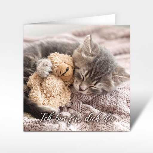 Glückwunschkarte "Ich bin für dich da"