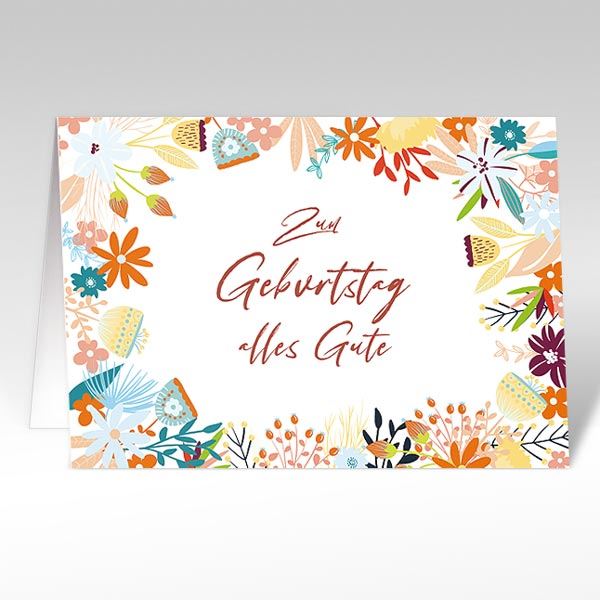 Wee Blue Coo Grußkarte Mit Farnblatt-Design – 17,5x12,5 Cm, Blanko Innen, Mit Umschlag