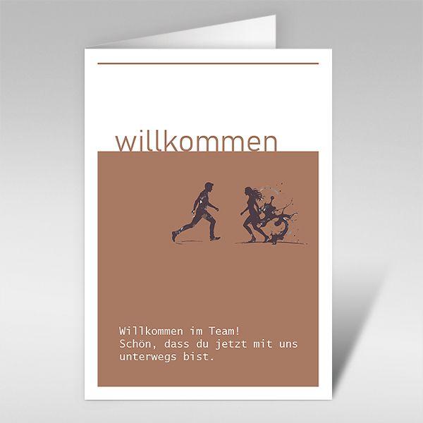 Willkommenskarte "Willkommen... mit uns unterwegs"