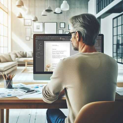 Layout-Service Leidzirkulare ohne Portraitfoto