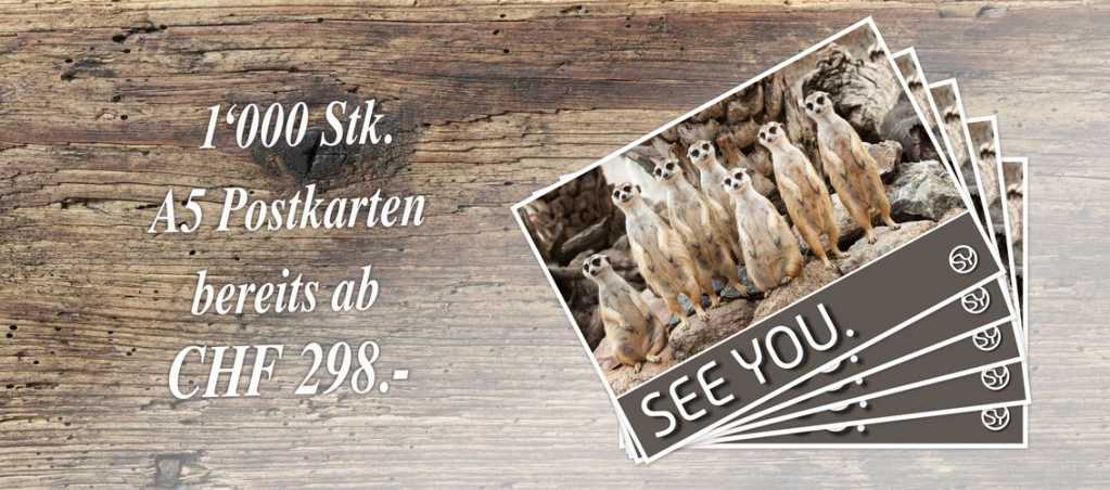 Postkarten A5 zum Jubiläumspreis