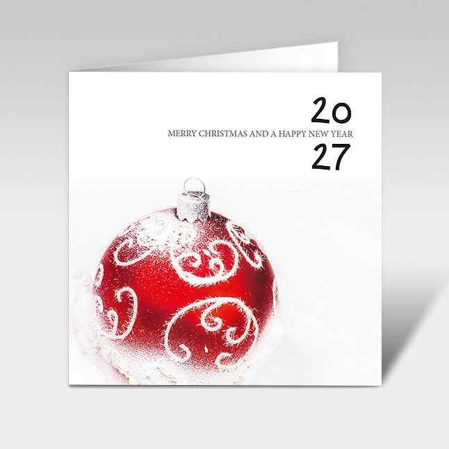 Weihnachtskarte mit "Power Weihnachtskugel"