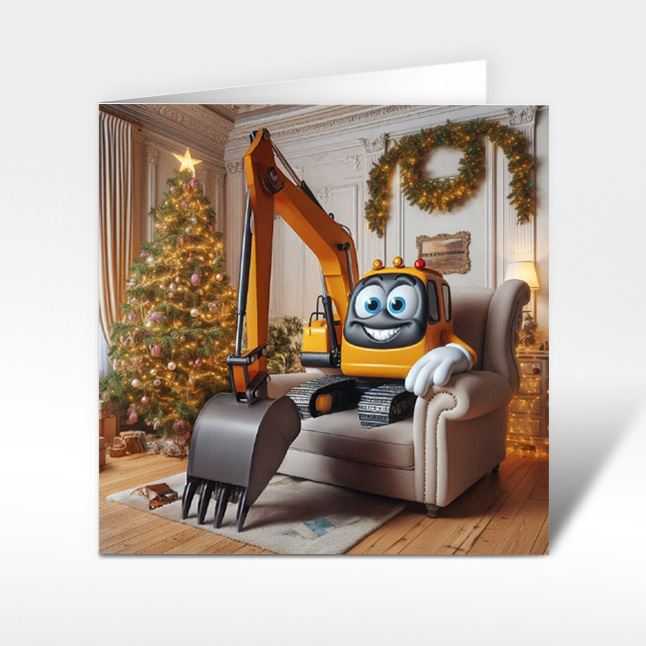 Weihnachtskarten mit "Bagger Pause" 