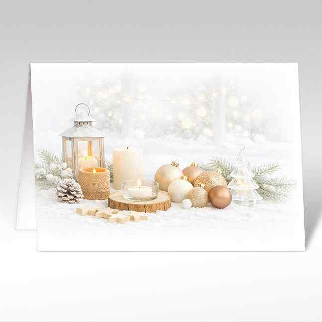 Weihnachtskarten "Winterliches Kerzenlicht"