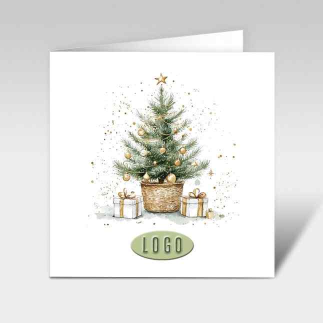 Weihnachtskarten "Weihnachtsmagie" mit Logoeindruck