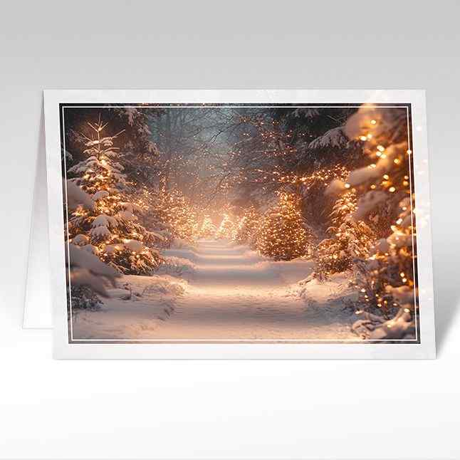 Weihnachtskarte "Weihnachtlicher Lichterweg"